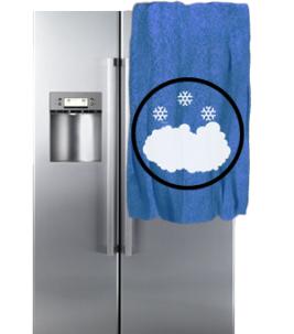 Намерзает снег, лед на стенке - холодильник Electrolux